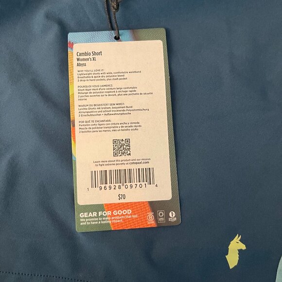 Cotopaxi Ws Cambio Short, Abyss, Size XL - Picture 3 of 5